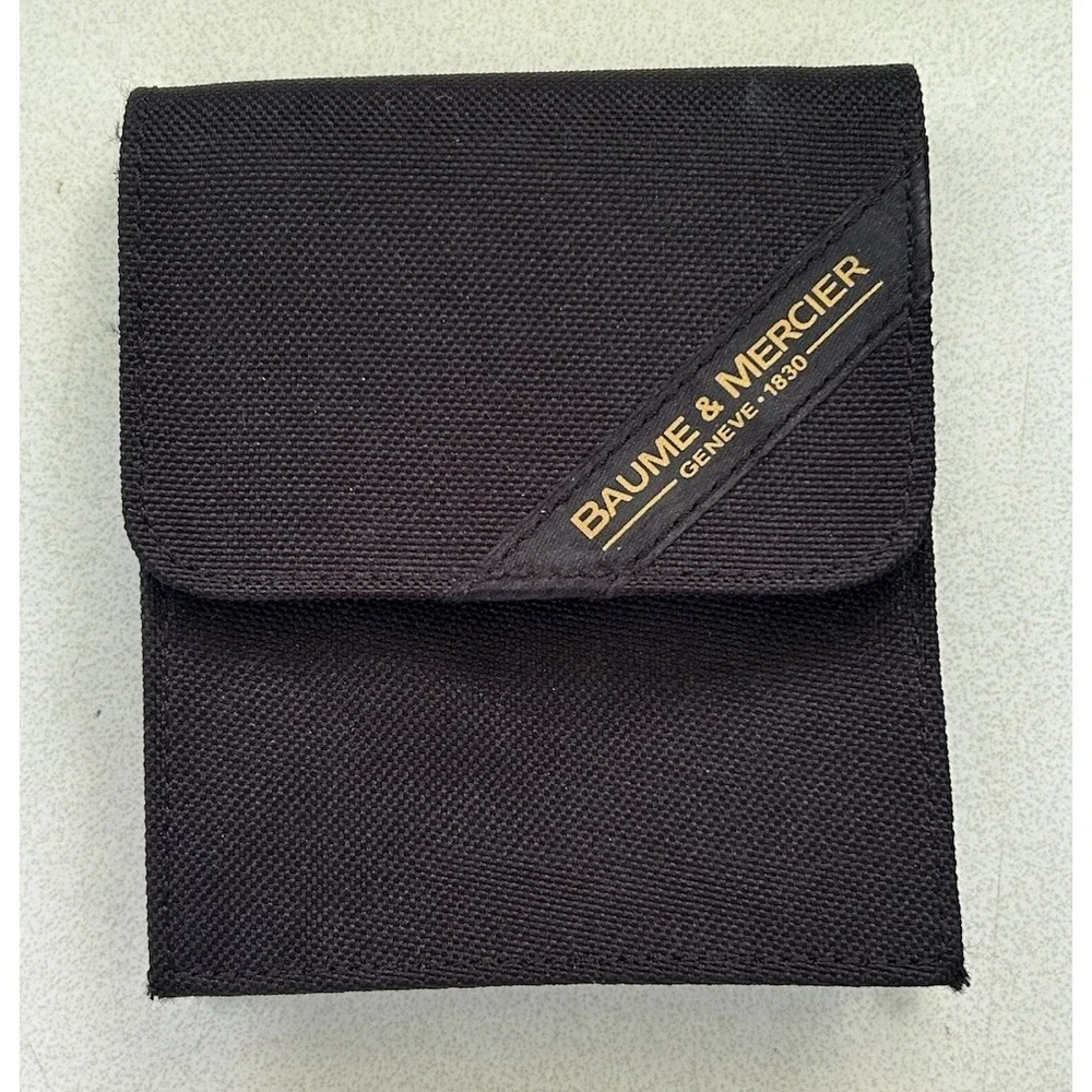 Baume & Mercier Collectible Watch Pouch / Travel Case / Black Canvas